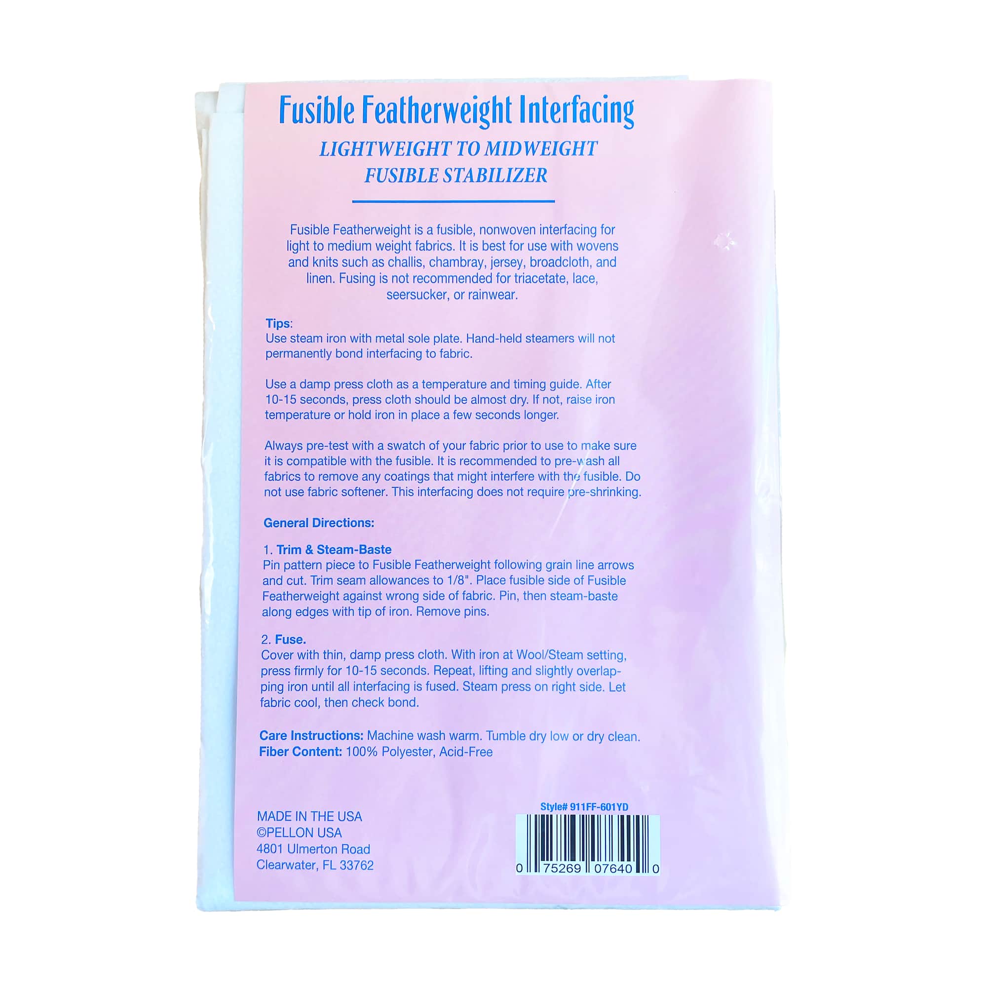 Pellon® 911FF Fusible Featherweight Interfacing